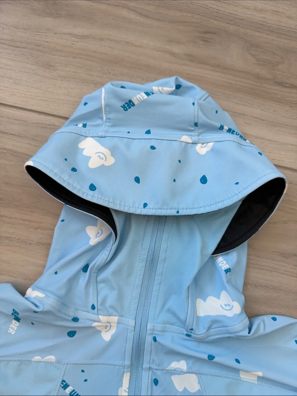 Light Blue kid's Cooling Hooded Zip-Up Sun Protect Jacket